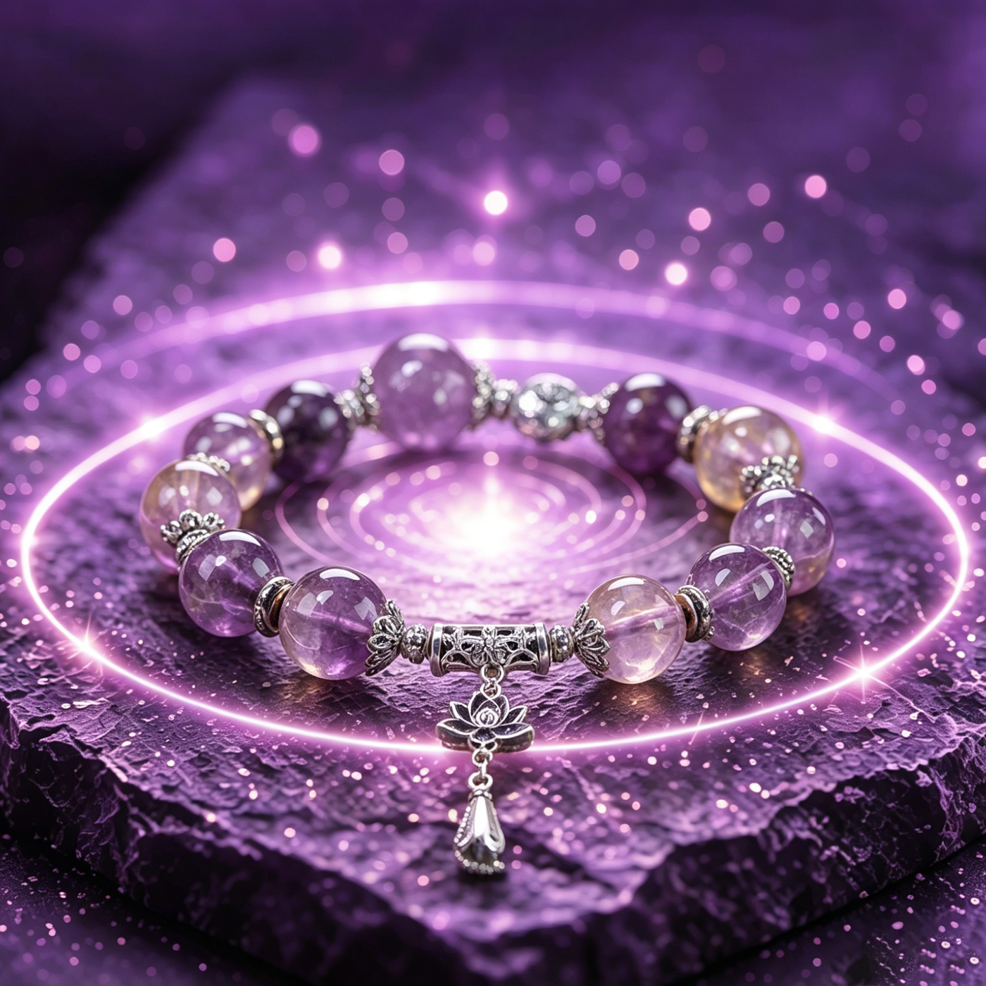 Radiant Glow Amethyst Bracelet